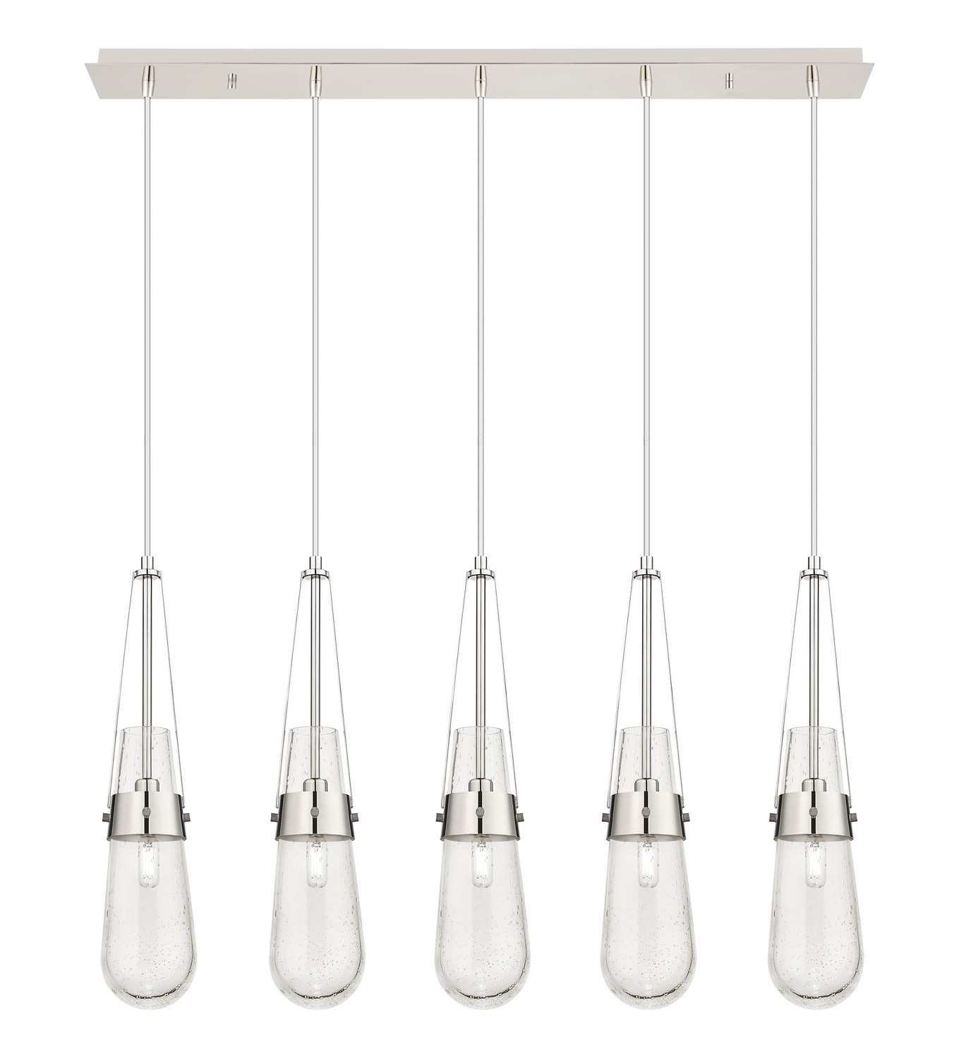 Five Light Linear Pendant by Innovations - Downtown Urban Collection, Polished Nickel Finish - 125-452-1P-PN-G452-4SDY