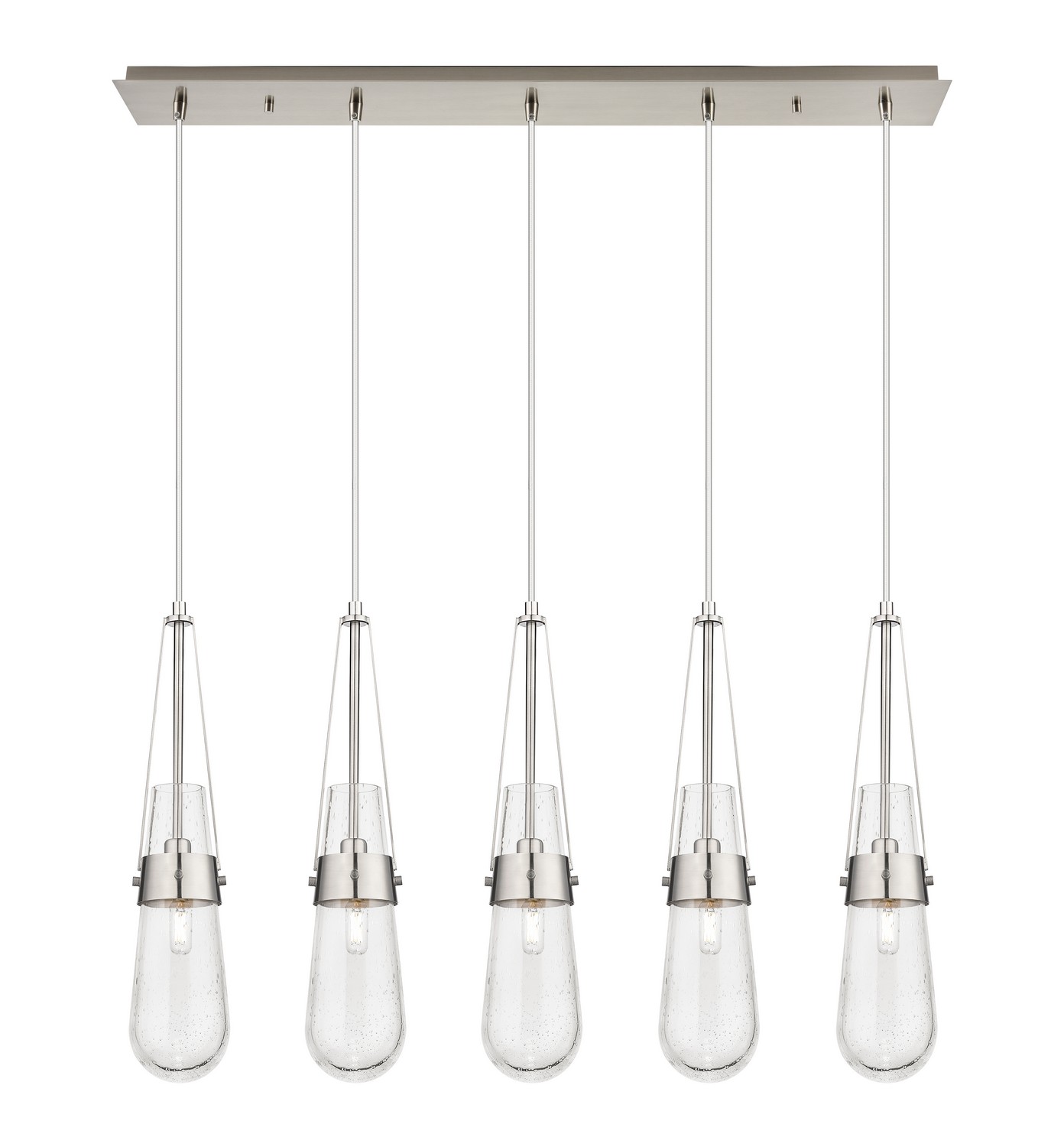 Five Light Linear Pendant by Innovations - Downtown Urban Collection, Brushed Satin Nickel Finish - 125-452-1P-SN-G452-4SDY