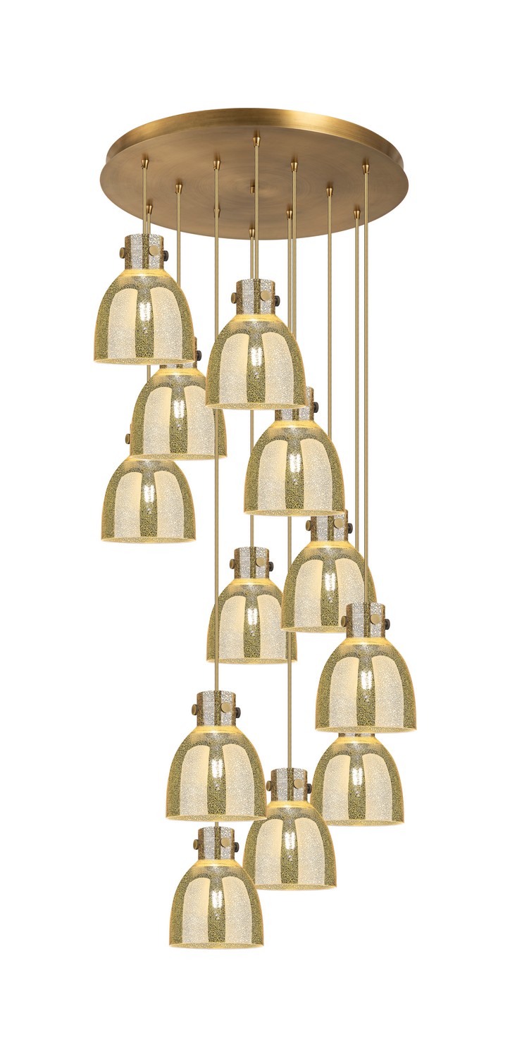 12 Light Pendant by Innovations - Downtown Urban Collection, Brushed Brass Finish - 126-410-1PS-BB-G412-8ME