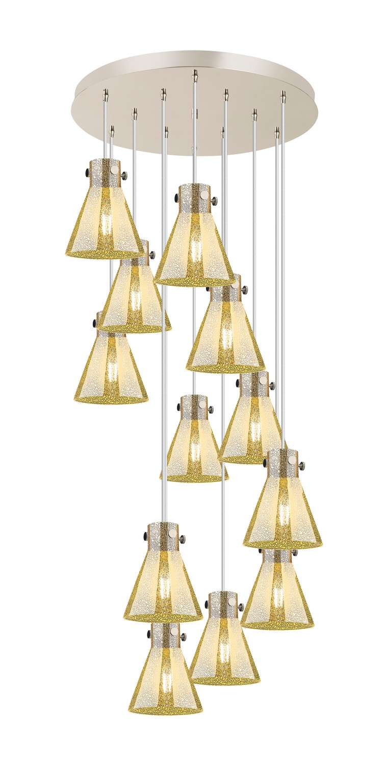 12 Light Pendant by Innovations - Downtown Urban Collection, Polished Nickel Finish - 126-410-1PS-PN-G411-8ME