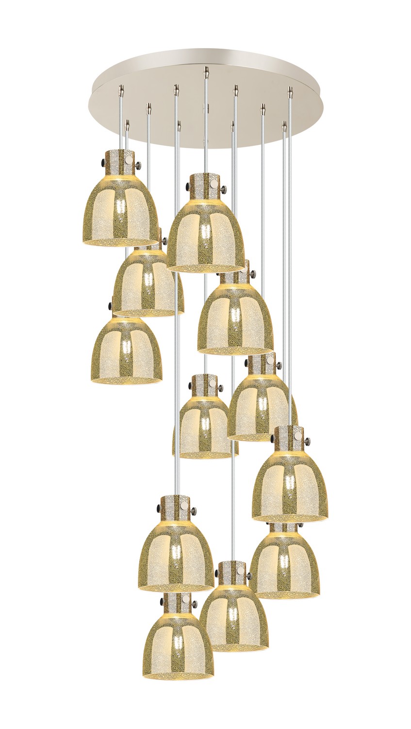 12 Light Pendant by Innovations - Downtown Urban Collection, Polished Nickel Finish - 126-410-1PS-PN-G412-8ME