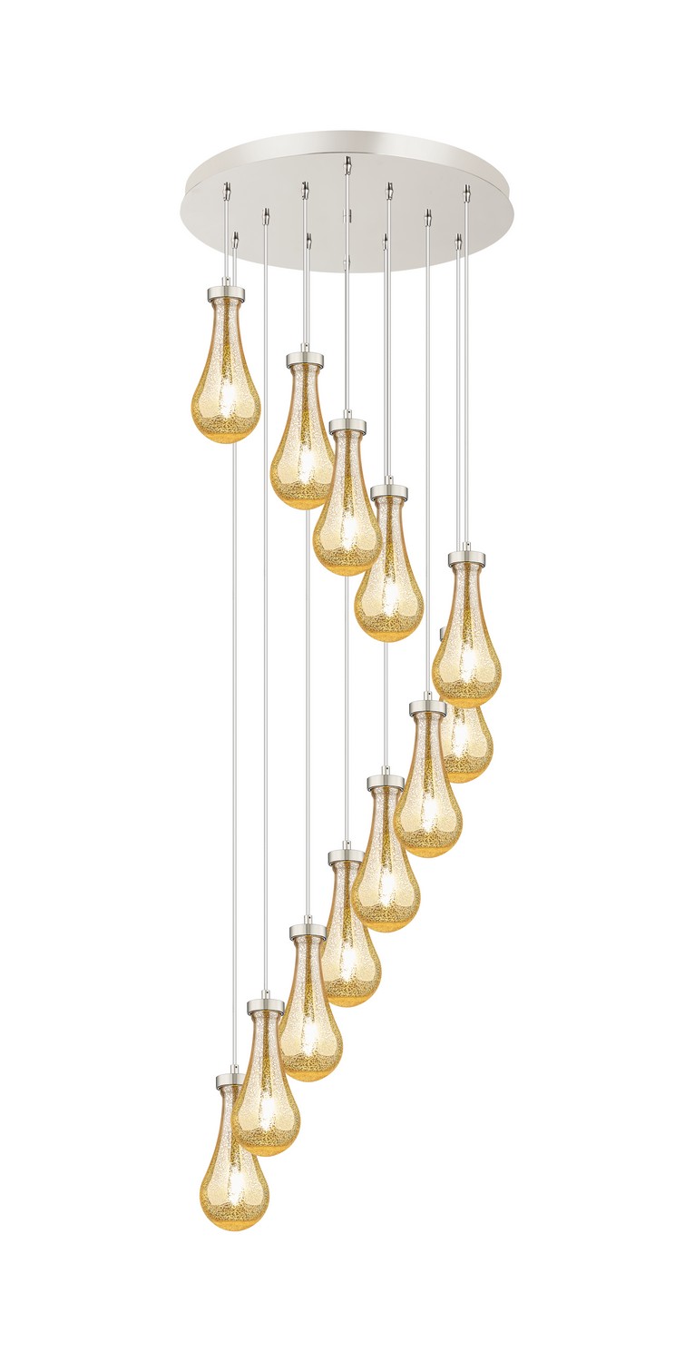 12 Light Pendant by Innovations - Downtown Urban Collection, Polished Nickel Finish - 126-451-1P-PN-G451-5ME