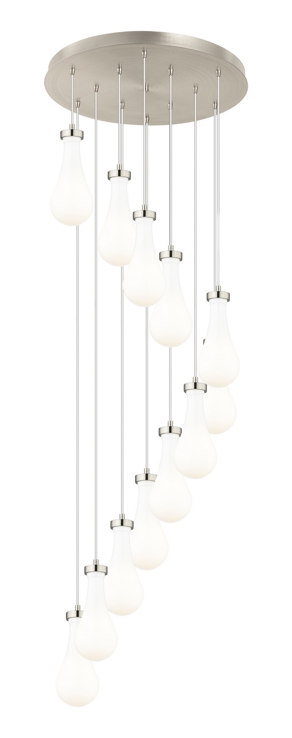 12 Light Pendant by Innovations - Downtown Urban Collection, Brushed Satin Nickel Finish - 126-451-1P-SN-G451-5GWH