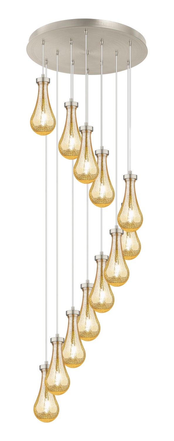 12 Light Pendant by Innovations - Downtown Urban Collection, Brushed Satin Nickel Finish - 126-451-1P-SN-G451-5ME