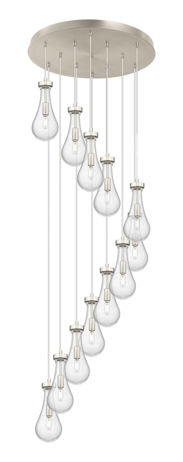 12 Light Pendant by Innovations - Downtown Urban Collection, Brushed Satin Nickel Finish - 126-451-1P-SN-G451-5SDY