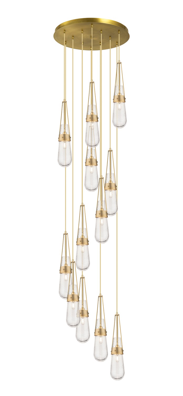 12 Light Pendant by Innovations - Downtown Urban Collection, Brushed Brass Finish - 126-452-1P-BB-G452-4SDY