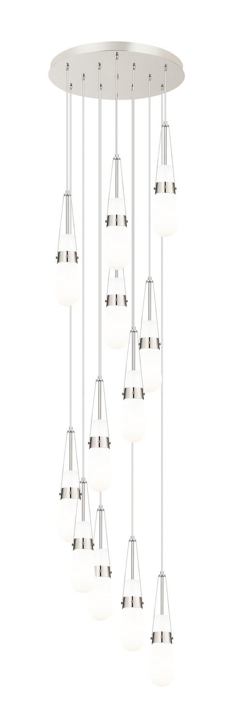 12 Light Pendant by Innovations - Downtown Urban Collection, Polished Nickel Finish - 126-452-1P-PN-G452-4GWH