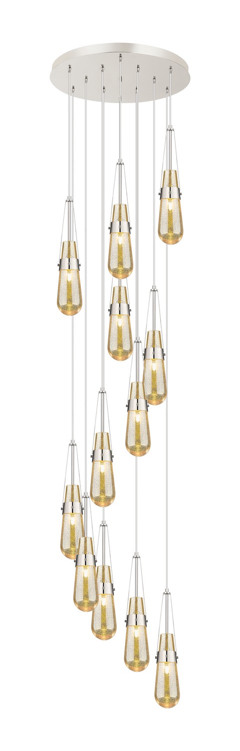 12 Light Pendant by Innovations - Downtown Urban Collection, Polished Nickel Finish - 126-452-1P-PN-G452-4ME