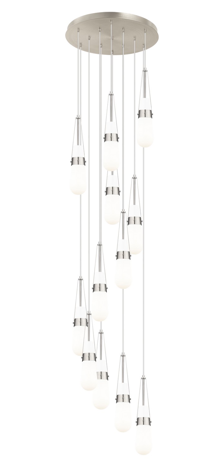 12 Light Pendant by Innovations - Downtown Urban Collection, Brushed Satin Nickel Finish - 126-452-1P-SN-G452-4GWH
