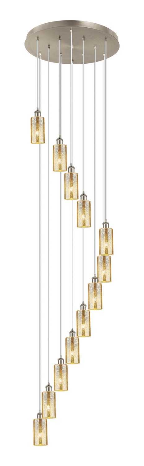 12 Light Pendant by Innovations - Downtown Urban Collection, Brushed Satin Nickel Finish - 126B-12P-SN-G434-7ME