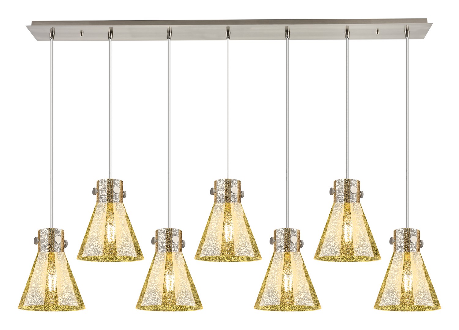 Seven Light Linear Pendant by Innovations - Downtown Urban Collection, Brushed Satin Nickel Finish - 127-410-1PS-SN-G411-8ME