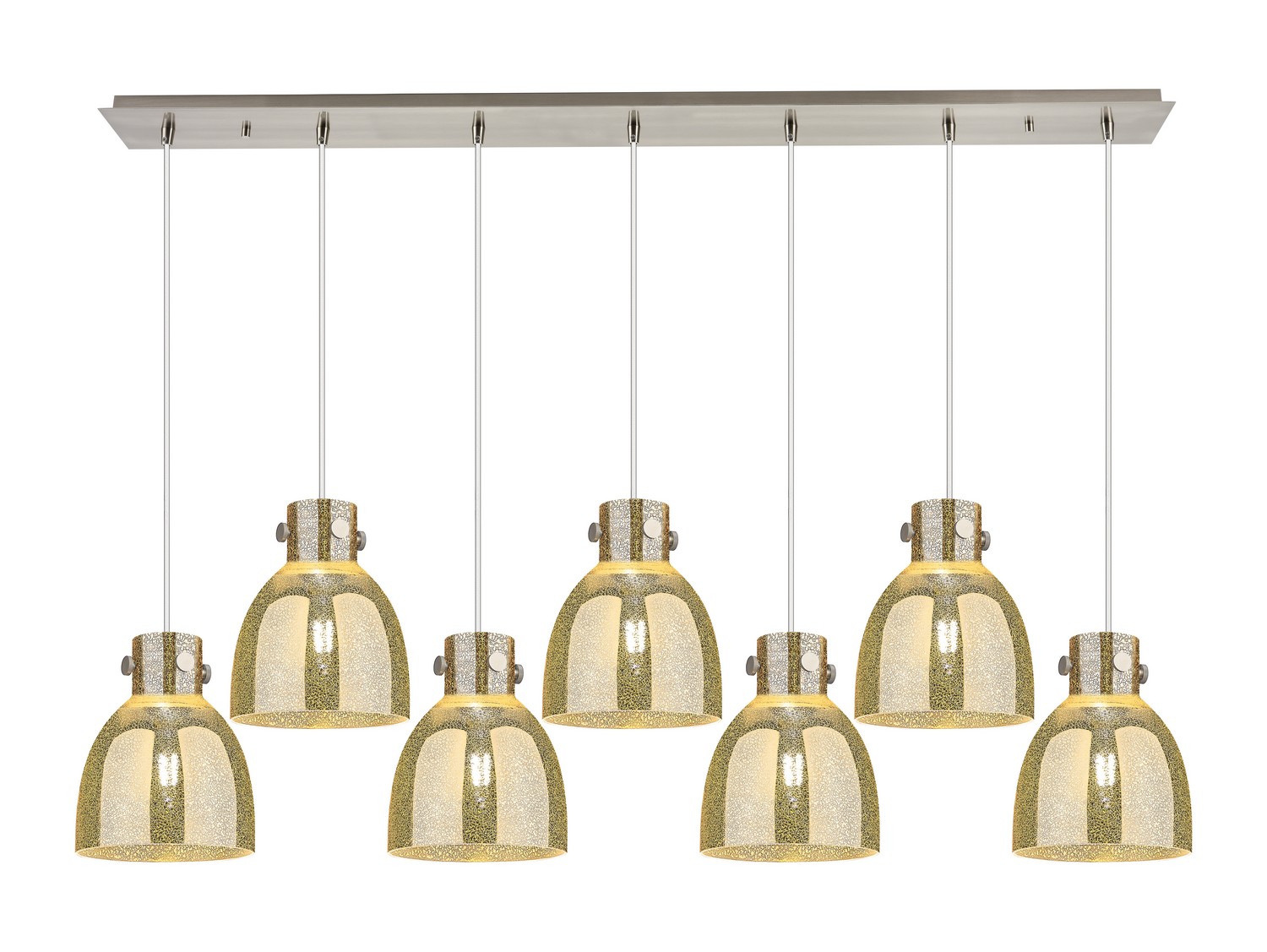 Seven Light Linear Pendant by Innovations - Downtown Urban Collection, Brushed Satin Nickel Finish - 127-410-1PS-SN-G412-8ME