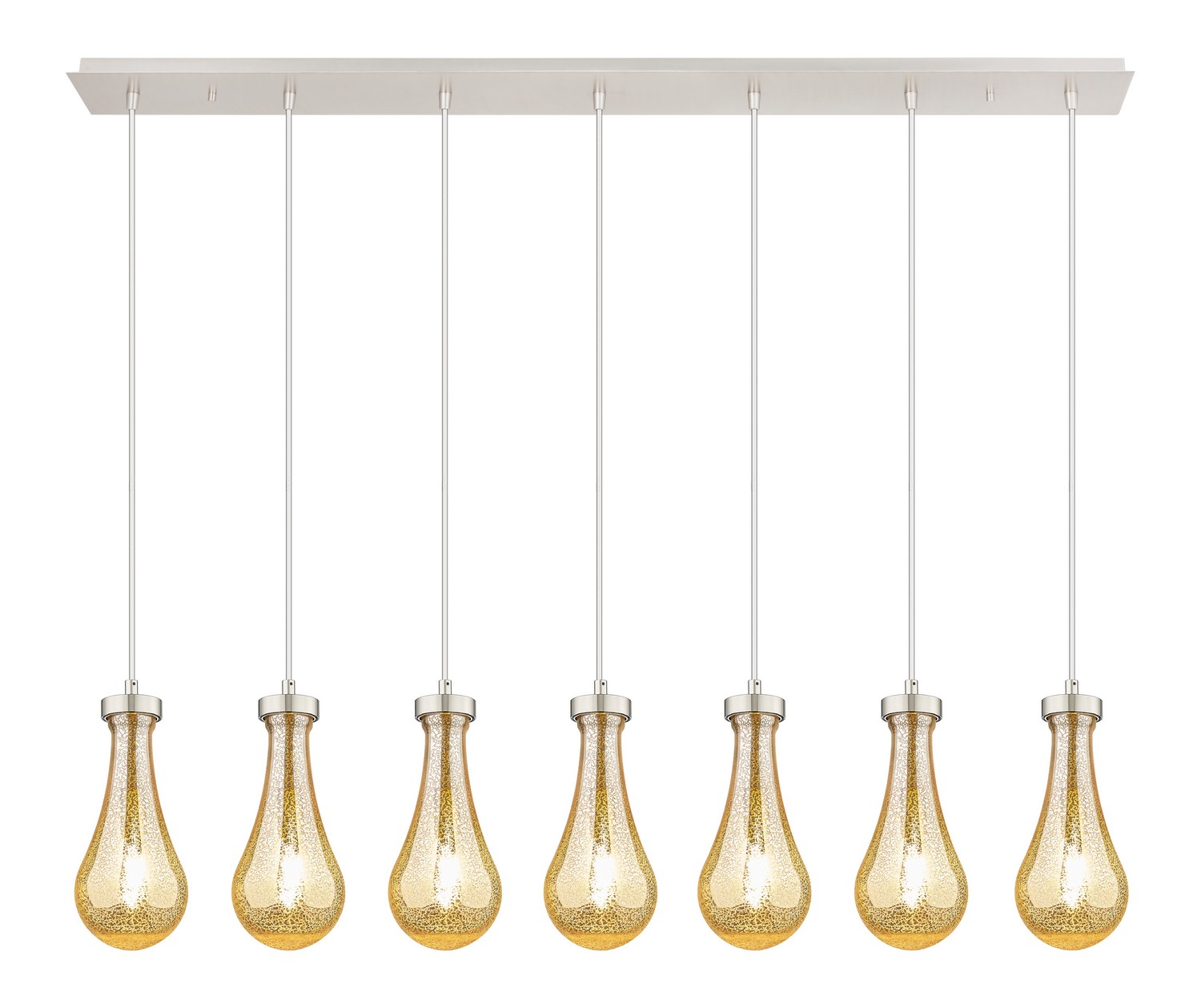 Seven Light Linear Pendant by Innovations - Downtown Urban Collection, Polished Nickel Finish - 127-451-1P-PN-G451-5ME