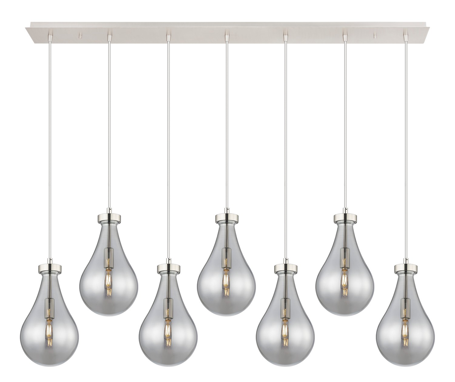 Seven Light Linear Pendant by Innovations - Downtown Urban Collection, Polished Nickel Finish - 127-451-1P-PN-G451-7SM