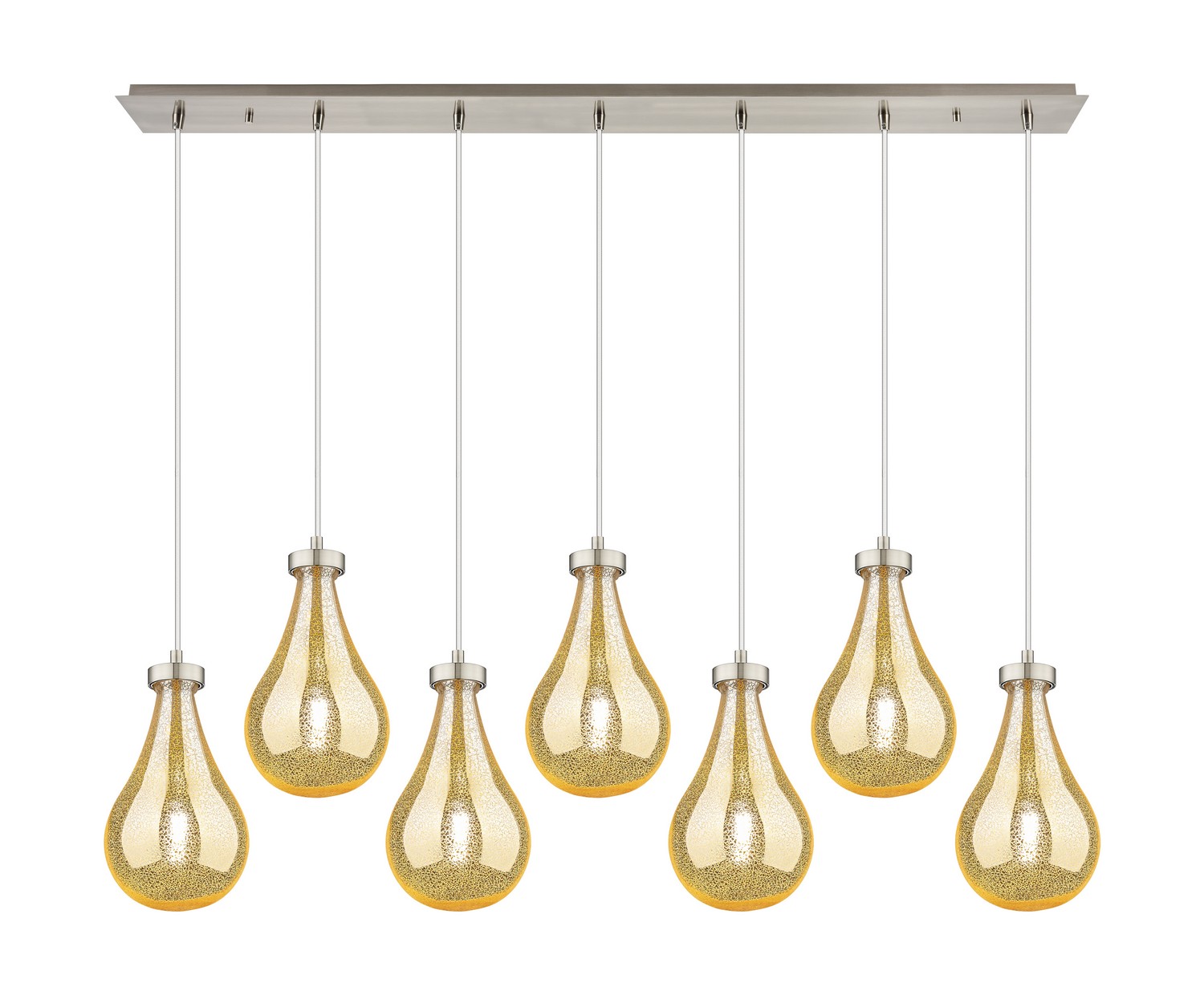 Seven Light Linear Pendant by Innovations - Downtown Urban Collection, Brushed Satin Nickel Finish - 127-451-1P-SN-G451-7ME