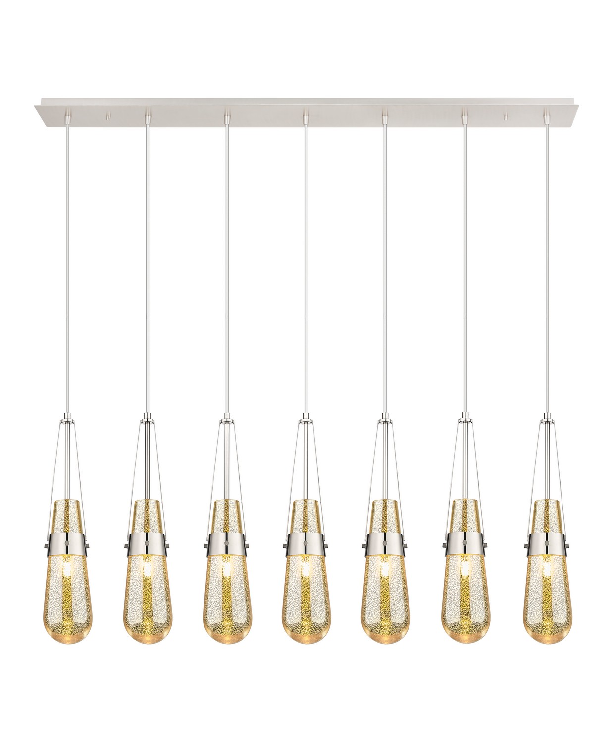 Seven Light Linear Pendant by Innovations - Downtown Urban Collection, Polished Nickel Finish - 127-452-1P-PN-G452-4ME