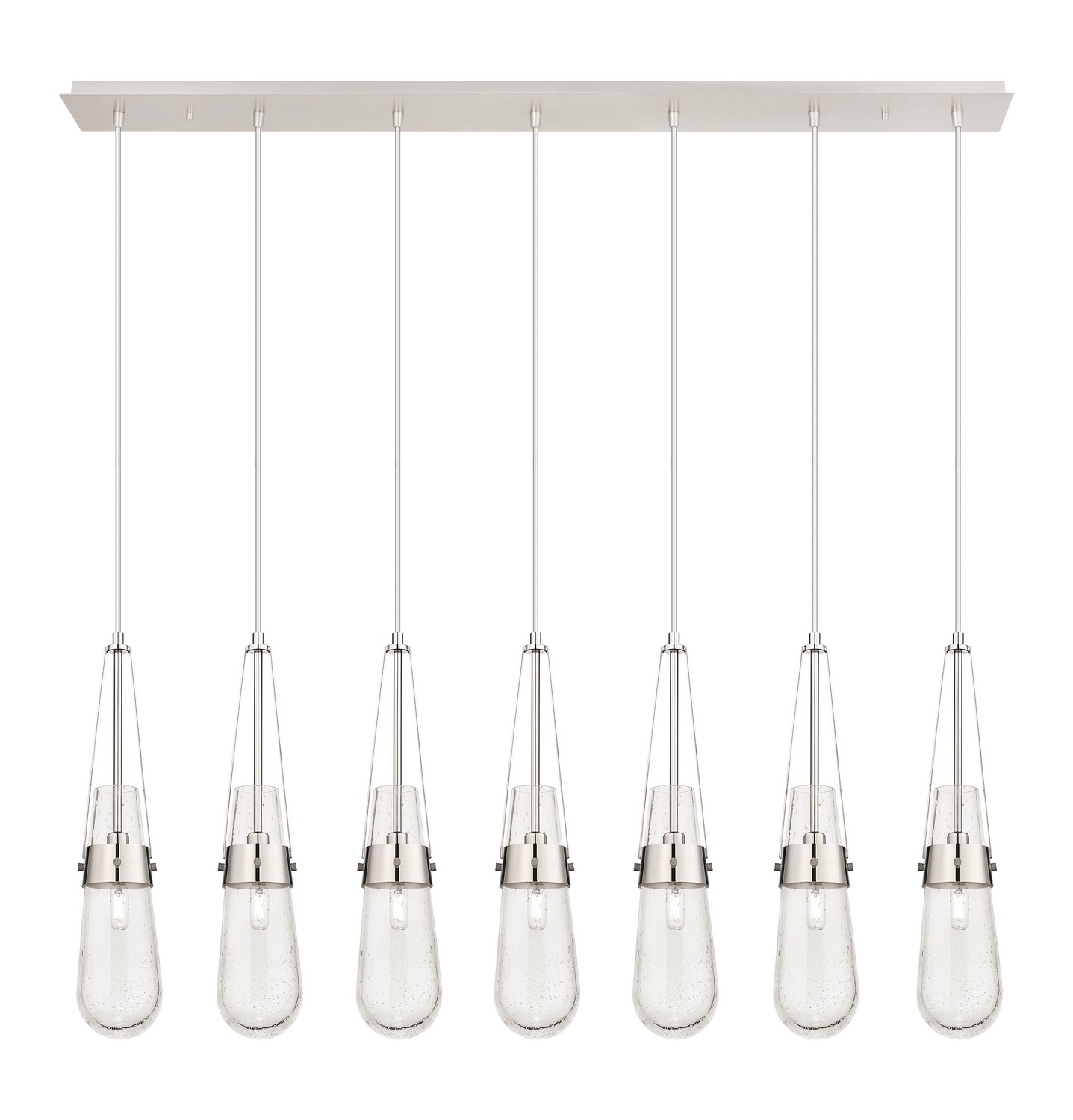 Seven Light Linear Pendant by Innovations - Downtown Urban Collection, Polished Nickel Finish - 127-452-1P-PN-G452-4SDY