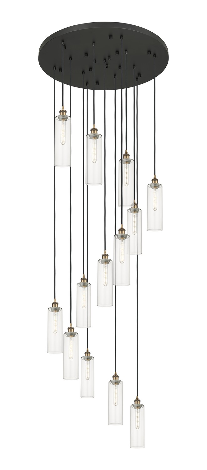 13 Light Pendant by Innovations - Downtown Urban Collection, Brushed Brass Finish - 132BK-B-13P-BB-G434-12CL
