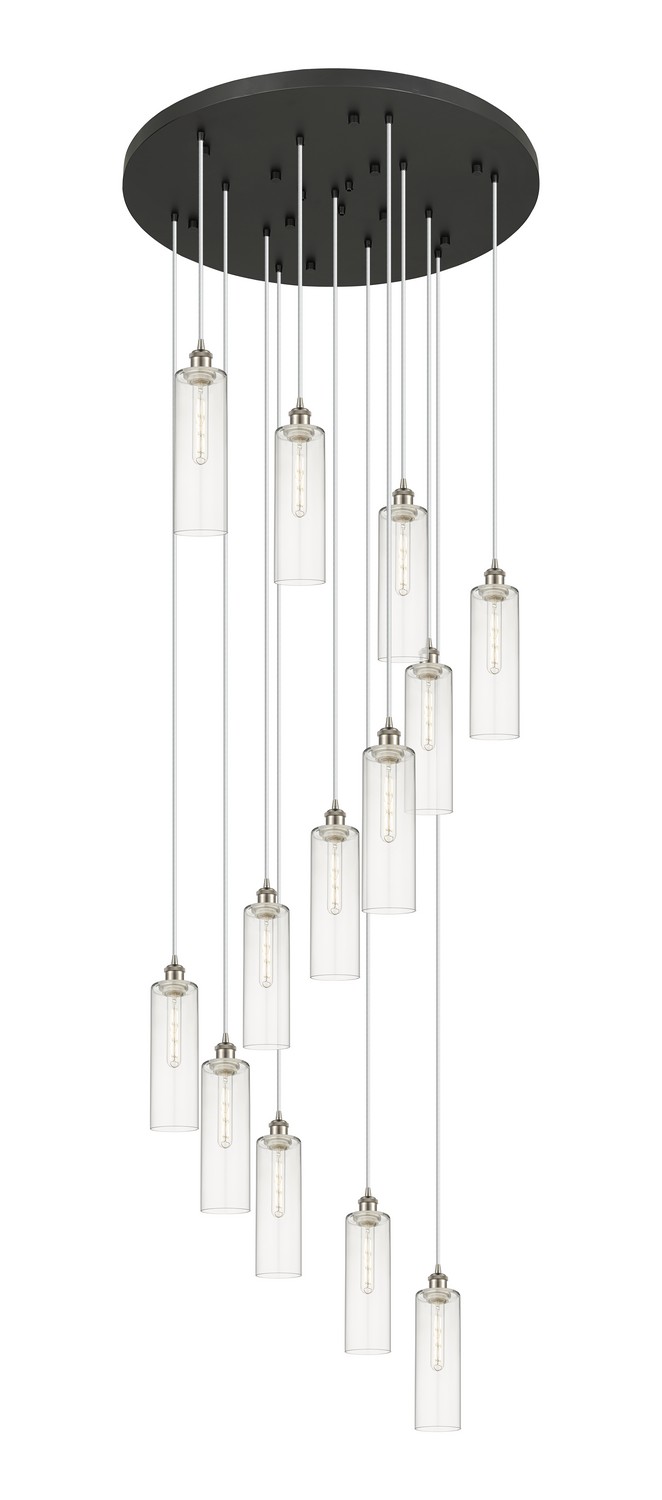 13 Light Pendant by Innovations - Downtown Urban Collection, Brushed Satin Nickel Finish - 132BK-B-13P-SN-G434-12CL