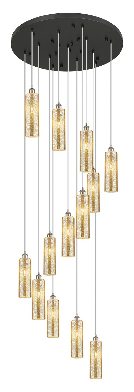 13 Light Pendant by Innovations - Downtown Urban Collection, Brushed Satin Nickel Finish - 132BK-B-13P-SN-G434-12ME