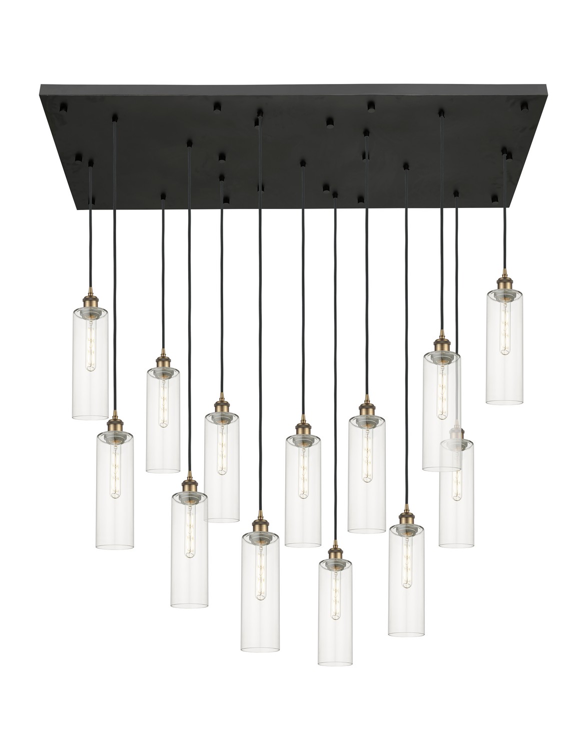13 Light Pendant by Innovations - Downtown Urban Collection, Brushed Brass Finish - 154BK-B-13P-BB-G434-12CL