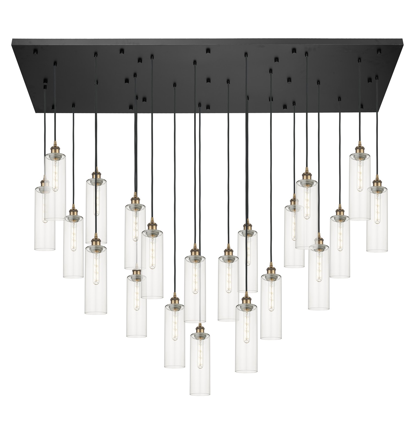 21 Light Pendant by Innovations - Downtown Urban Collection, Brushed Brass Finish - 172BK-B-21P-BB-G434-12CL