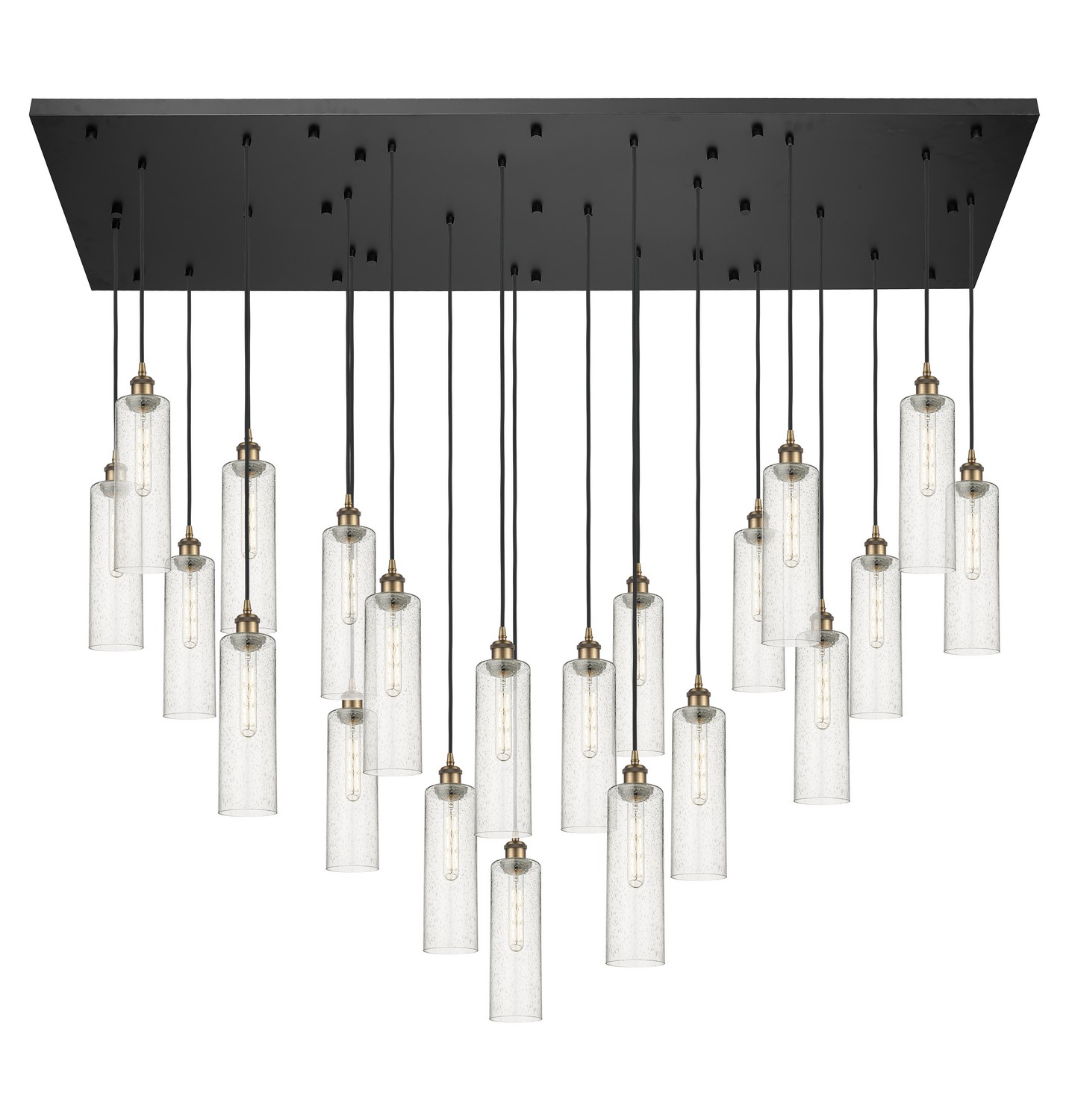 21 Light Pendant by Innovations - Downtown Urban Collection, Brushed Brass Finish - 172BK-B-21P-BB-G434-12SDY