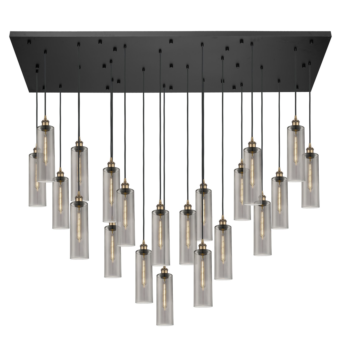 21 Light Pendant by Innovations - Downtown Urban Collection, Brushed Brass Finish - 172BK-B-21P-BB-G434-12SM