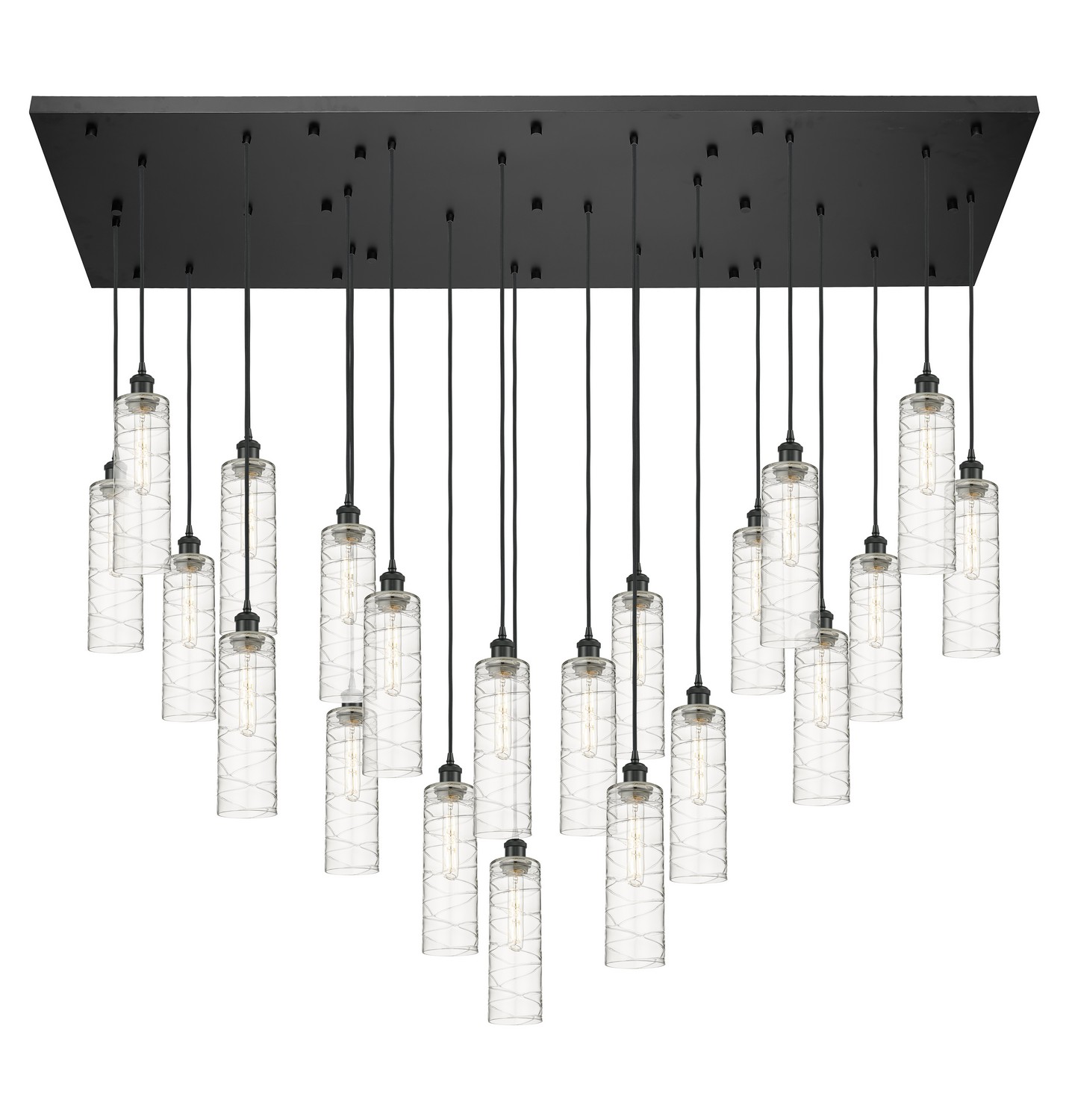 21 Light Pendant by Innovations - Downtown Urban Collection, Matte Black Finish - 172BK-B-21P-BK-G434-12DE