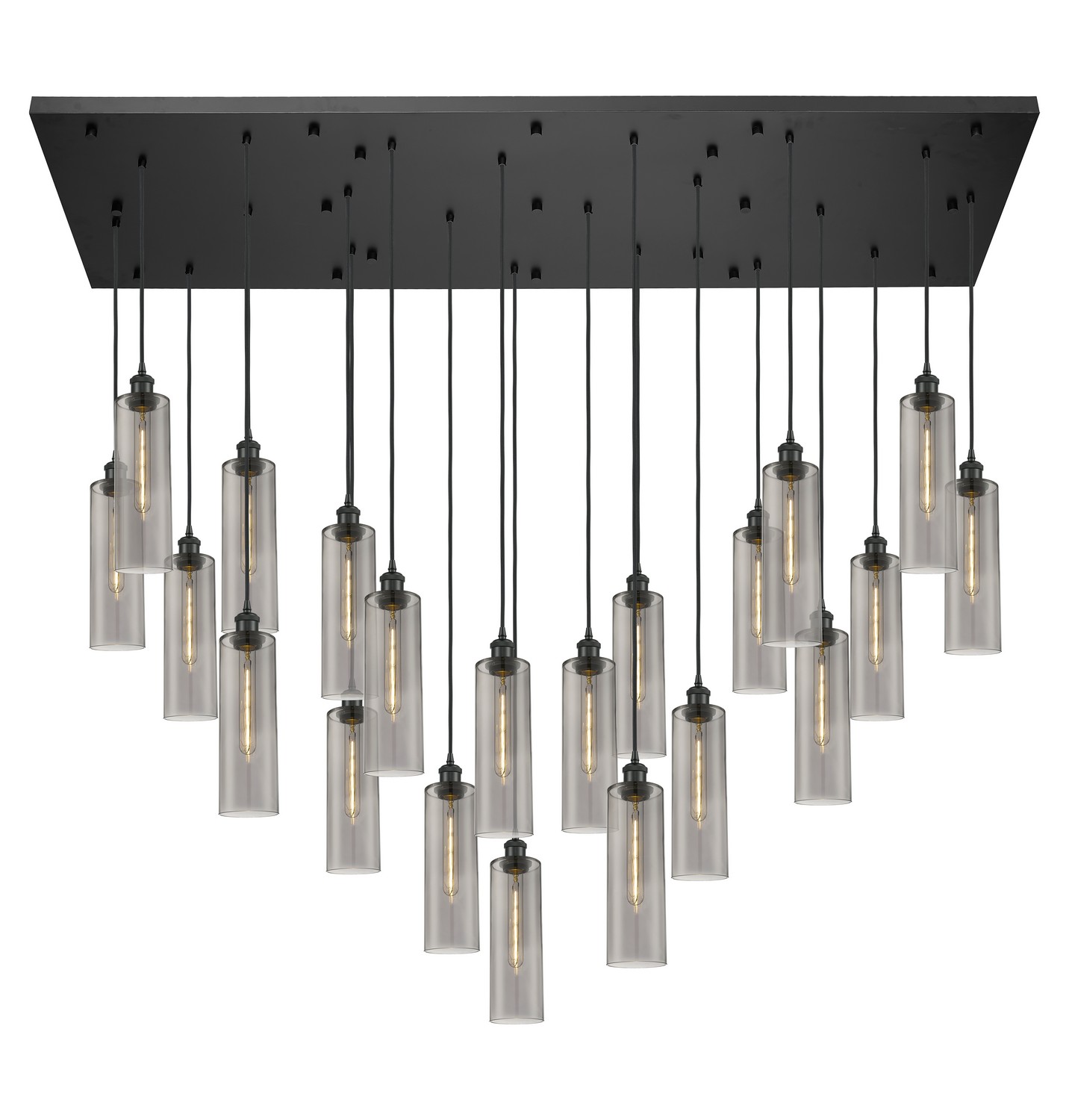21 Light Pendant by Innovations - Downtown Urban Collection, Matte Black Finish - 172BK-B-21P-BK-G434-12SM