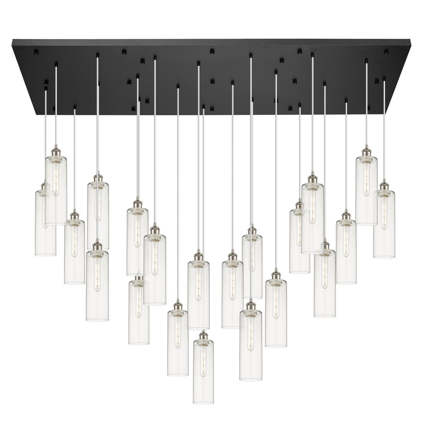 21 Light Pendant by Innovations - Downtown Urban Collection, Brushed Satin Nickel Finish - 172BK-B-21P-SN-G434-12CL