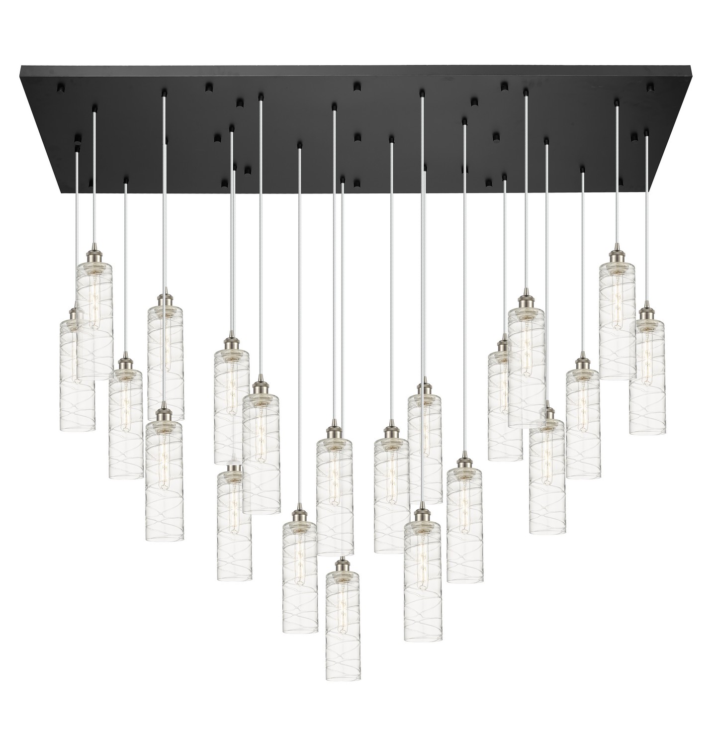 21 Light Pendant by Innovations - Downtown Urban Collection, Brushed Satin Nickel Finish - 172BK-B-21P-SN-G434-12DE
