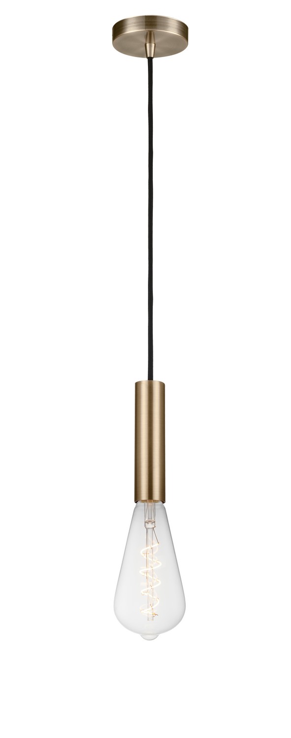 One Light Mini Pendant by Innovations - Auralume Collection, Antique Brass Finish - 198-1P-AB