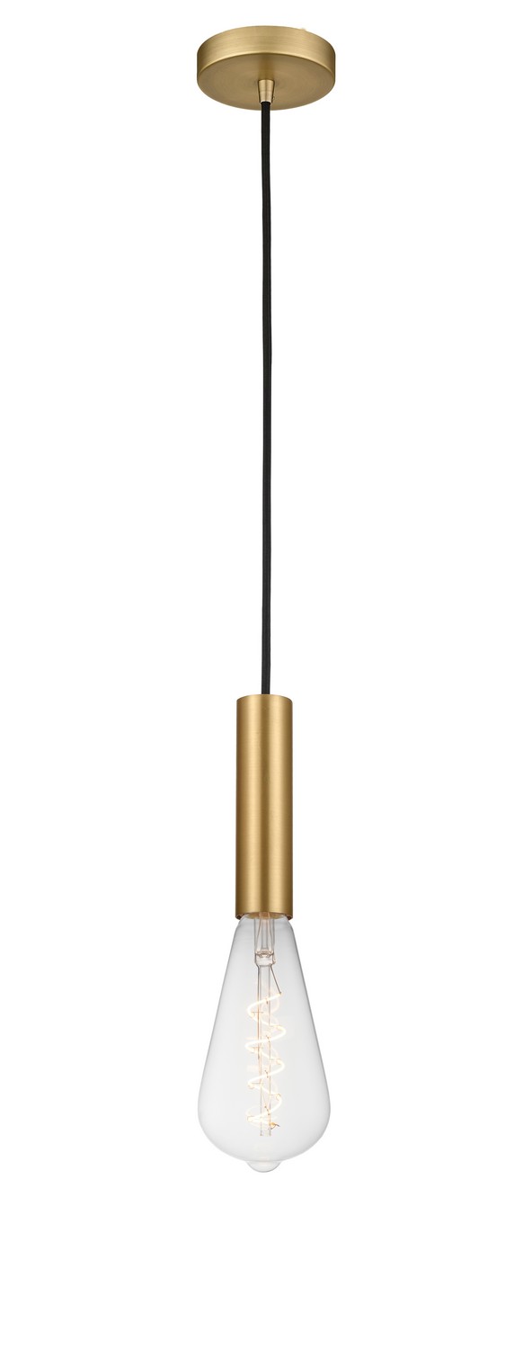 One Light Mini Pendant by Innovations - Auralume Collection, Satin Gold Finish - 198-1P-SG