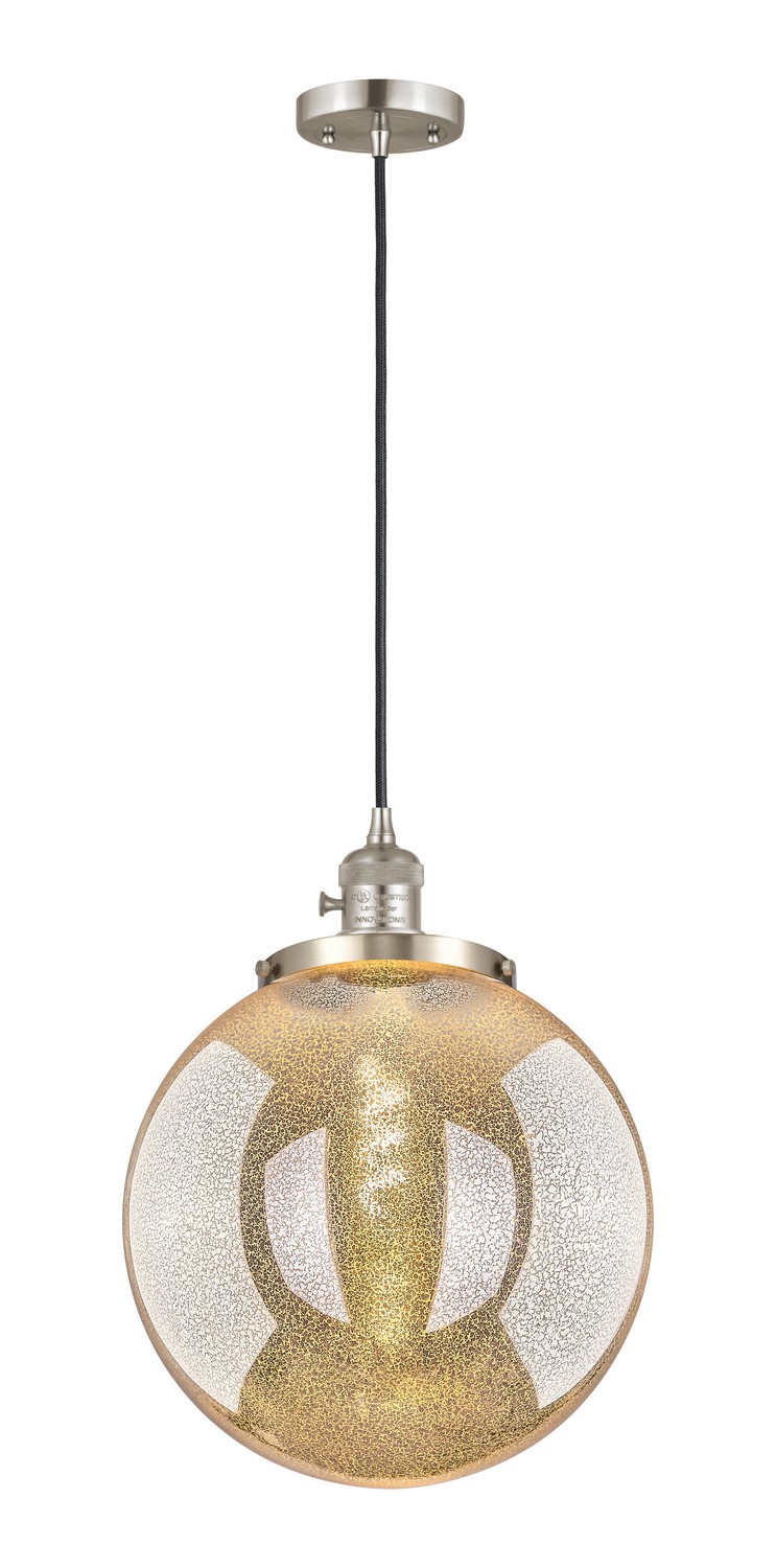 One Light Mini Pendant by Innovations - Franklin Restoration Collection, Brushed Satin Nickel Finish - 201CSW-SN-G208-14