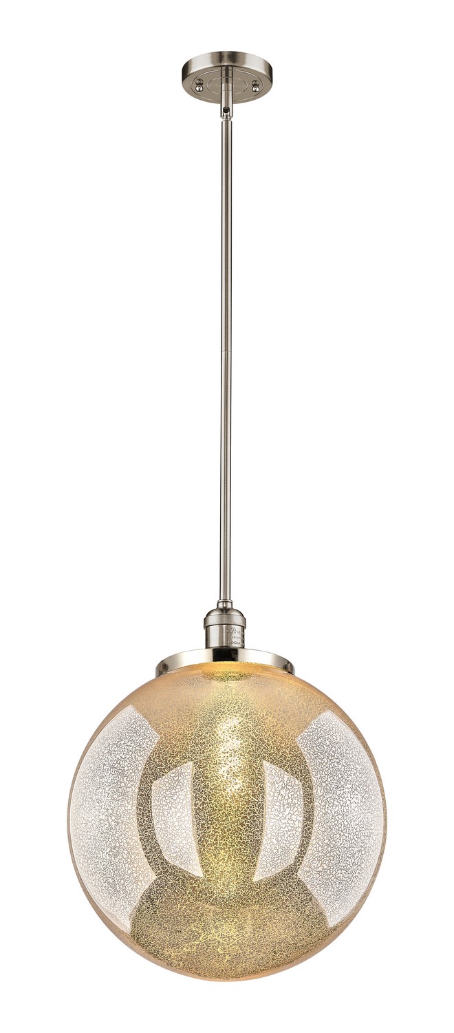One Light Pendant by Innovations - Franklin Restoration Collection, Polished Nickel Finish - 201S-PN-G208-16