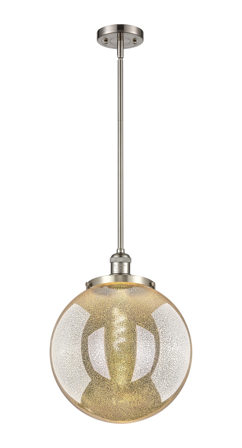 One Light Pendant by Innovations - Franklin Restoration Collection, Brushed Satin Nickel Finish - 201S-SN-G208-14