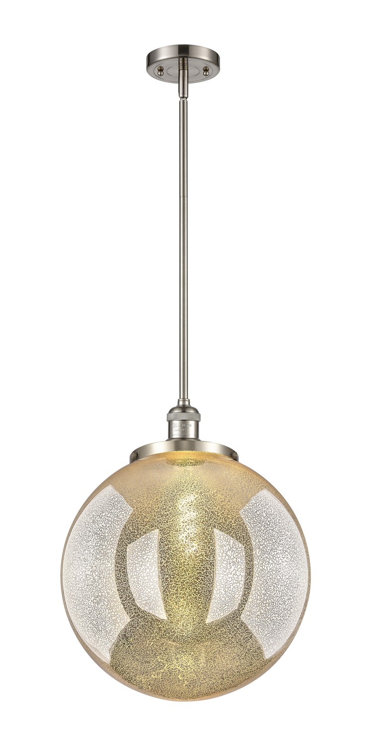 One Light Pendant by Innovations - Franklin Restoration Collection, Brushed Satin Nickel Finish - 201S-SN-G208-16
