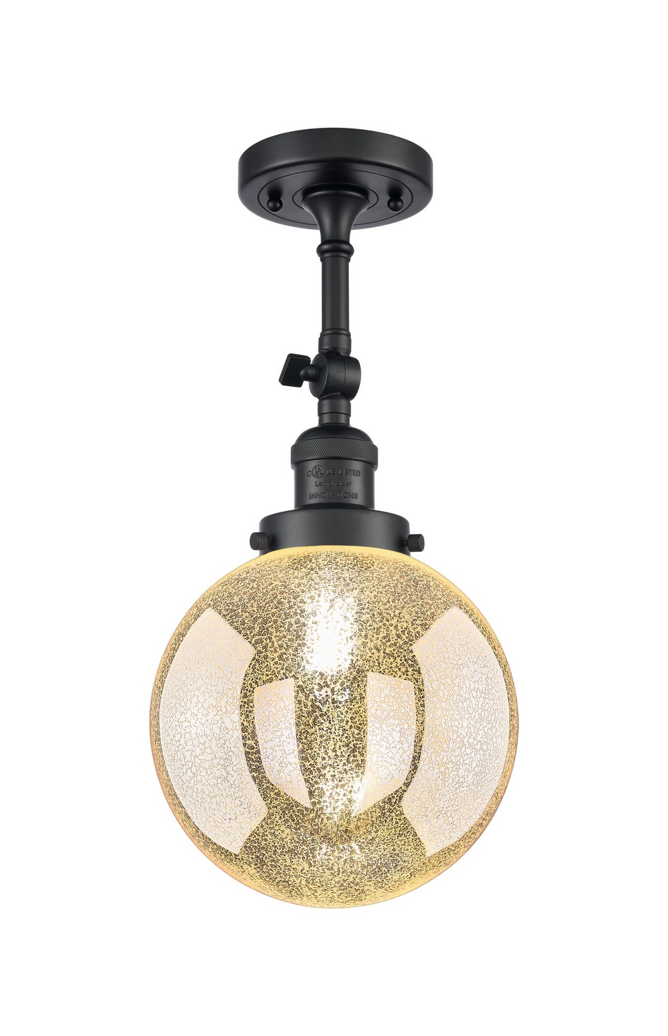 One Light Wall Sconce by Innovations - Franklin Restoration Collection, Matte Black Finish - 203-BK-G208-8
