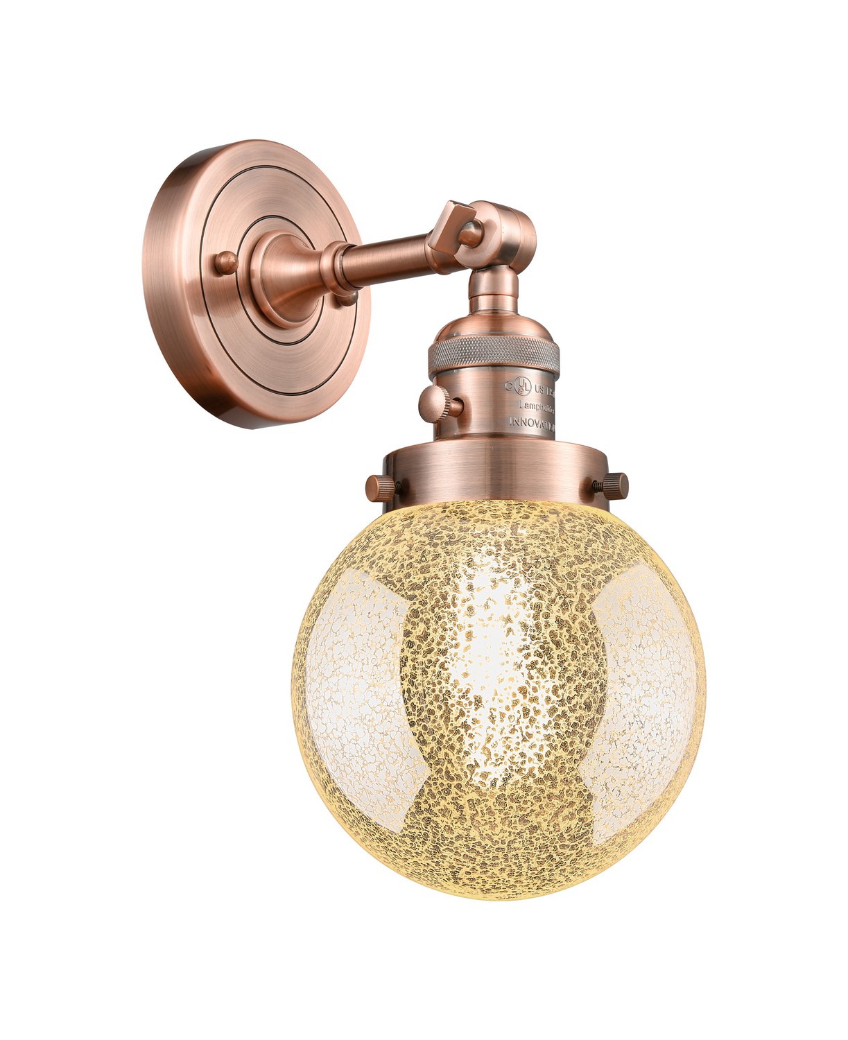 One Light Wall Sconce by Innovations - Franklin Restoration Collection, Antique Copper Finish - 203SW-AC-G208-6