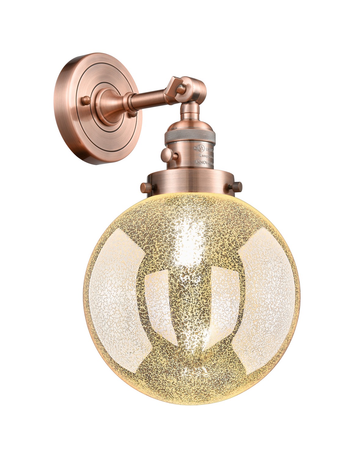 One Light Wall Sconce by Innovations - Franklin Restoration Collection, Antique Copper Finish - 203SW-AC-G208-8