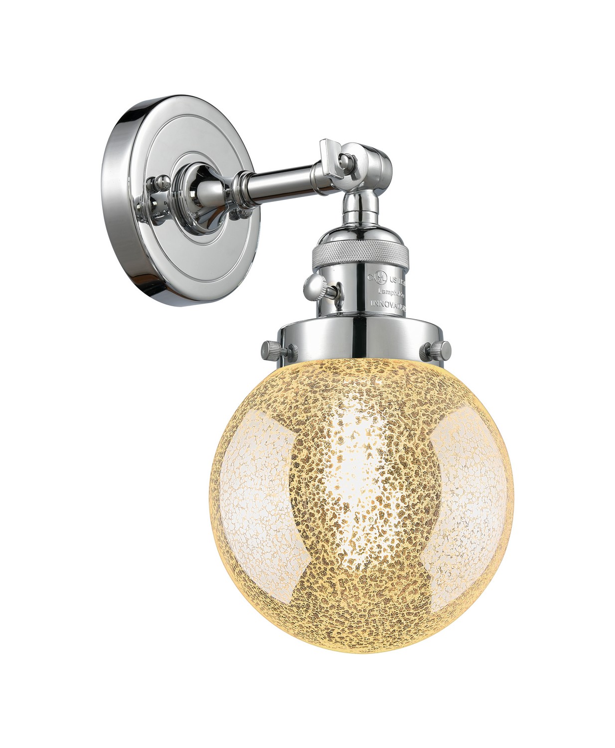 One Light Wall Sconce by Innovations - Franklin Restoration Collection, Polished Chrome Finish - 203SW-PC-G208-6