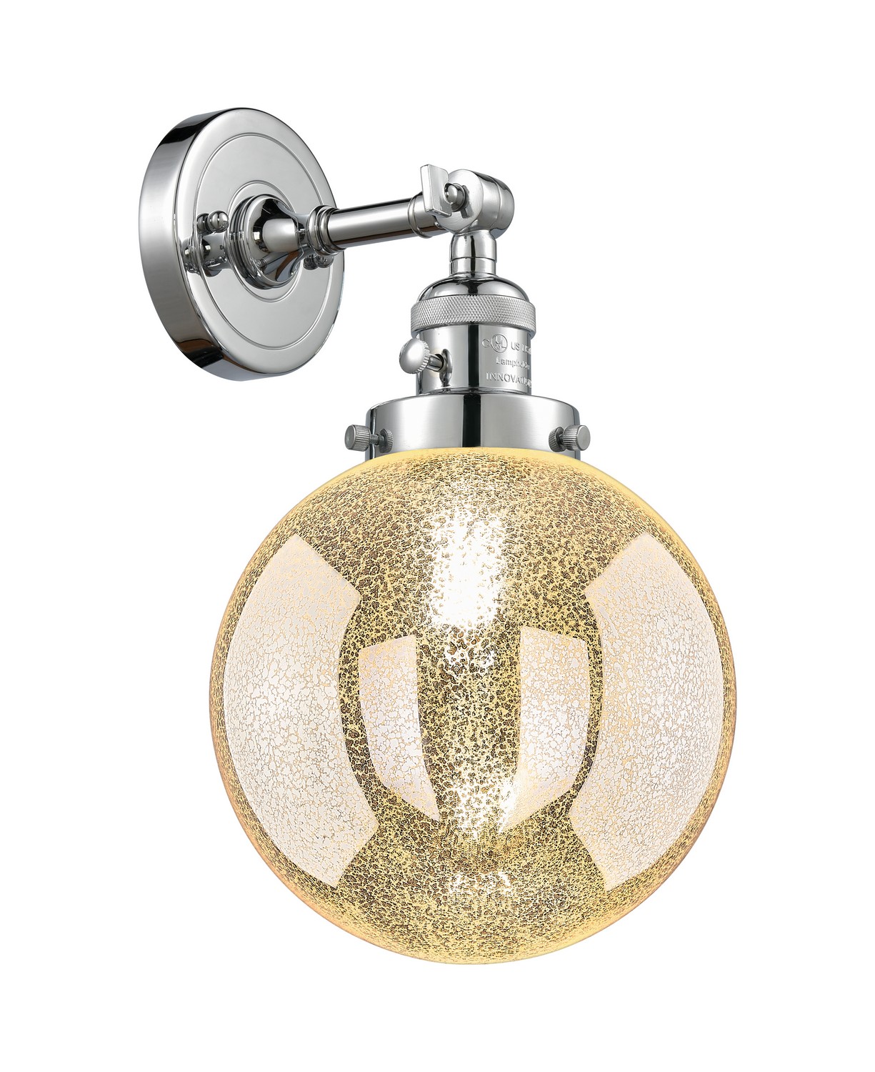 One Light Wall Sconce by Innovations - Franklin Restoration Collection, Polished Chrome Finish - 203SW-PC-G208-8