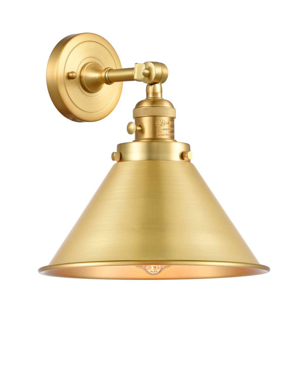 One Light Wall Sconce by Innovations - Franklin Restoration Collection, Satin Gold Finish - 203SW-SG-M10-SG
