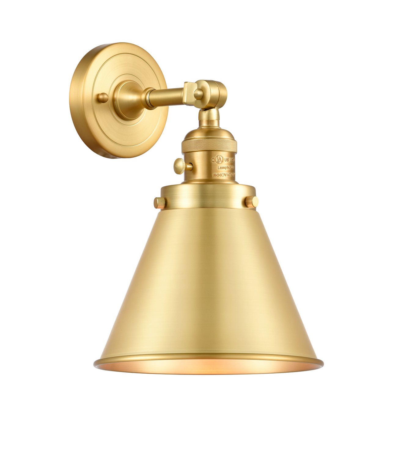 One Light Wall Sconce by Innovations - Franklin Restoration Collection, Satin Gold Finish - 203SW-SG-M13-SG