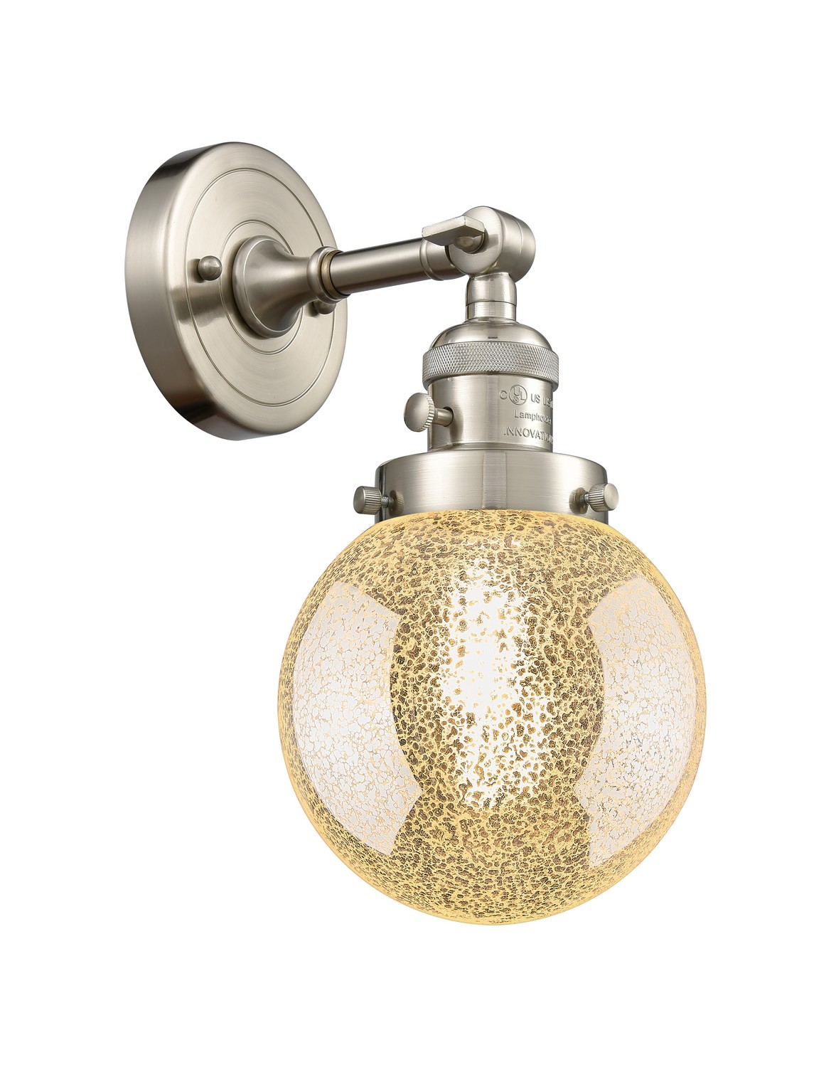 One Light Wall Sconce by Innovations - Franklin Restoration Collection, Brushed Satin Nickel Finish - 203SW-SN-G208-6