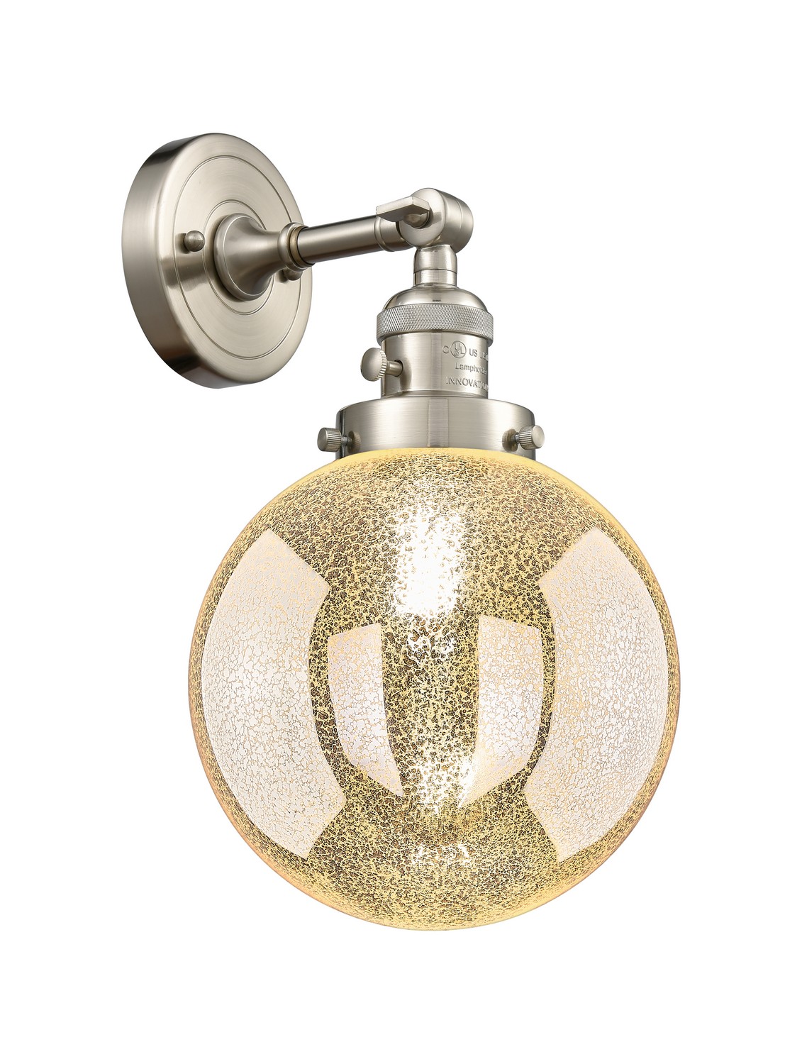 One Light Wall Sconce by Innovations - Franklin Restoration Collection, Brushed Satin Nickel Finish - 203SW-SN-G208-8