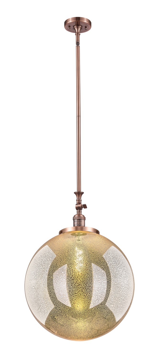 One Light Mini Pendant by Innovations - Franklin Restoration Collection, Antique Copper Finish - 206-AC-G208-18