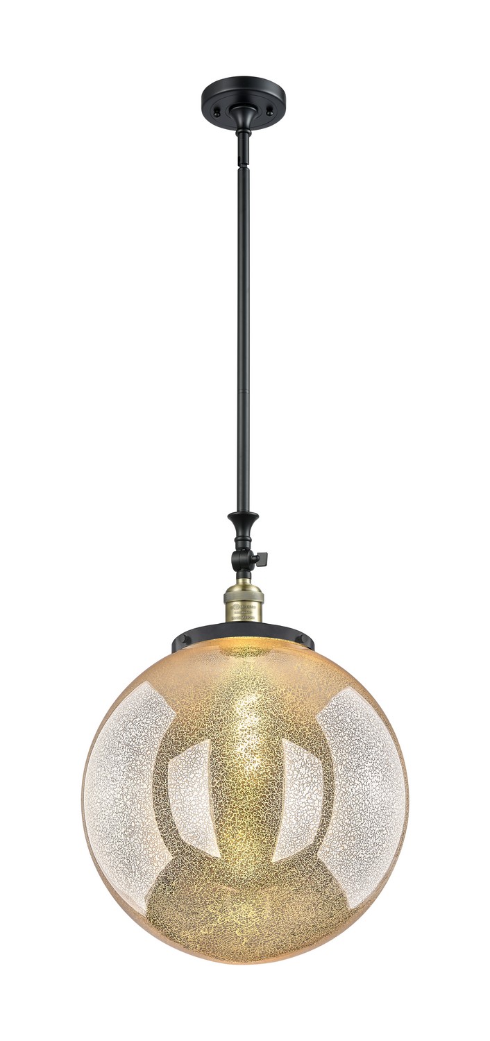 One Light Mini Pendant by Innovations - Franklin Restoration Collection, Black Antique Brass Finish - 206-BAB-G208-16