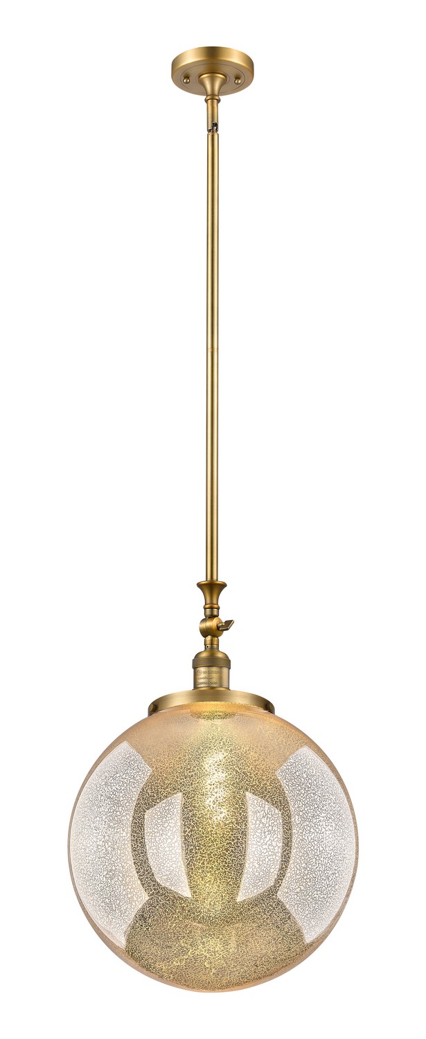 One Light Mini Pendant by Innovations - Franklin Restoration Collection, Brushed Brass Finish - 206-BB-G208-16